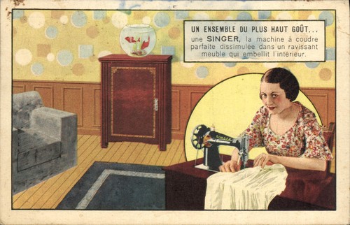 Femme machine à coudre - femme,